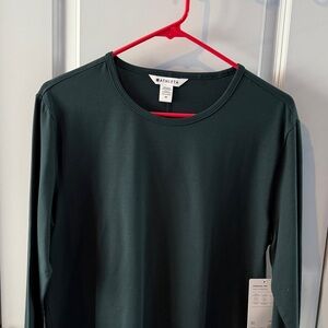 Athleta Forest Green Crew Neck Top